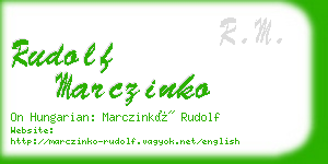 rudolf marczinko business card